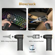 Wireless Powerful Turbine Snowblower Fan, Super Brushless Motor Turbine Fan, Type-C Rechargeable Battery, Long-Lasting Battery Life, Suitable For Snow Removal, Dust Removal, Barbecue Charcoal Use, High Power Mode Is Suitable For Car Cleaning, Computer Case, Keyboard - one-size - View 8