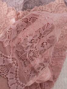 6pcs/Pack Women's Romantic Sexy Sheer Lace Thong Panties