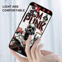 WWE CM P-Punk Phone Case Covercompatible with  S25,S24,S23,S22,S21,S20,S10,Ultra,Plus,Lite,FE,Soft Silicone Black Cover,Covercompatible with  17 Hülle, 17 pro Hülle, 17 promax Hülle