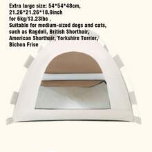 猫帐篷，猫窝，便携式小型猫帐篷，宠物狗屋，可折叠软垫小型动物屋，室内/室外通用，四季皆宜，猫窝，室内小型狗床帐篷，户外便携式防水宠物帐篷 - 彩色 - 查看 16