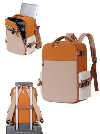 Myco Viz Air kabinstorlek 40x25x20 cm konvertibelt handbagage/boardingväska/flygplansryggsäck för korta resor, passar enkelt under sätet, rymmer 14-tums bärbar dator, bärbar, enfärgad, rese-/trolley-/kabingodkänd TSA-ryggsäck för flyg, skolväska