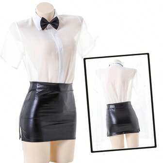 New Slim Fit Mini Skirt, Fashionable Versatile PU Leather Bodycon Skirt For Women, Spring/Autumn