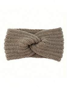 1pc Pieces Of Fashionable Warm Knitted Cross Woolen Hairbands For Teenagers In Autumn And Winter, Hand-Knitted Headbands - Multicolor - View 10