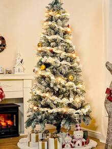 Christmas Satin Ribbon LED String Lights, Christmas Tree Gift Box Decor Fairy Lights, Waterproof Copper Wire Lights, Holiday Atmosphere Decoration Lights, Suitable For Christmas Party, Home, Window, Outdoor Yard, Garden Corridor - Multicolor - View 5