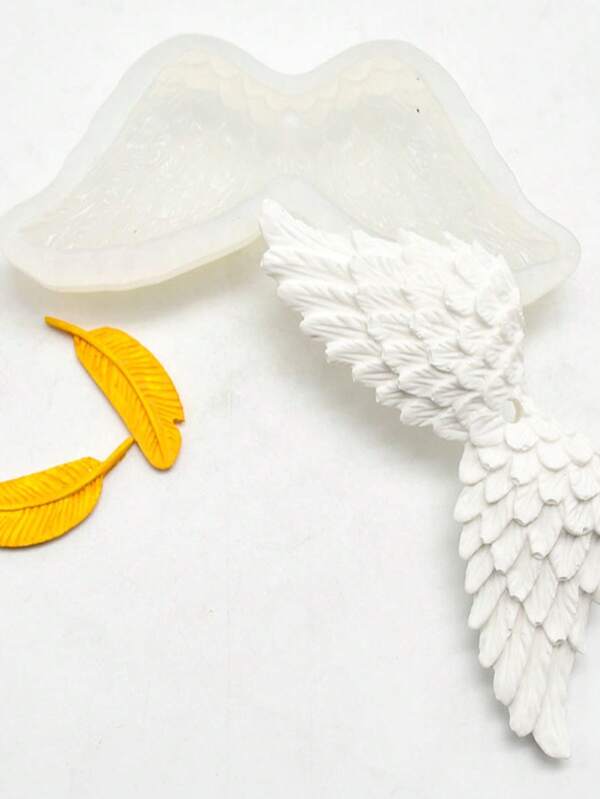 Molde de silicone com pedra aromática de asas de anjo, decoração para pendurar no carro, difusor, material faça você mesmo, molde de resina de asas