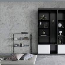 A Roll Of Wallpaper With A Light Gray Cement Pattern. It Is Durable, Glue-Free, Easy To Install And Remove, Suitable For Renovating The Walls Of Bedrooms And Living Rooms, And Embodies Modern Aesthetics.