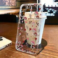 A Transparent Pink Mushroom-Themed Phone Case Designed For All Models Of The  Galaxy Series.Suitable For IPhone 17 Air - 無色 - 查看 3