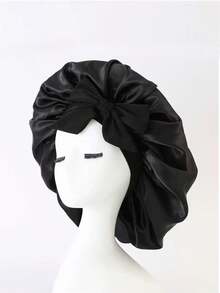 Chapeau de satin de luxe avec sangles réglables - Chapeau de soins capillaires léger, chapeau pour cheveux secs pour un confort toute la nuit, conditionnement et douche - Pour femmes et hommes - Multicolore - Voir 15