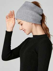 1pc Unisex Autumn/Winter Warm Wool Neck Gaiter, Thick Knitted Neck Warmer Scarf, Fashion Versatile Neck Wrap For Women - Multicolor - View 9