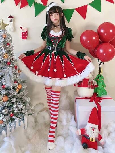 Christmas Costumes Adult Christmas Tree Cosplay Costume Funny Costume Santa Claus Costume  Christmas Dress
