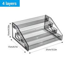 3-7 Tier Multi-Layer Acrylic Card Display Stepped Design Clear Shelves For Trading Cards Badges Card Collectible Storage - 淺灰色 - 查看 14