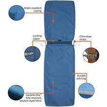 Classic Accessories Ravenna - Funda para cojín (resistente agua, 72 x 21 x 3 pulgadas), color azul(Azul (Empire Blue) 80"L x 26"W x 3"Thick) - Tipo 2 - Ver 4