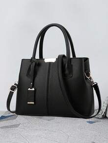 Purses And Handbags For Women Shoulder Tote Bags Top Handle Satchel - màu đen - Xem 3