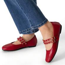 WEIDE Women Flats - Red - View 12