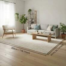 1PC Machine Washable Large - Size Modern Light Beige Textured Pattern Area Mat Rug Indoor Living Room Dining Room Decorative Rug With Stylish Light Beige Textured Pattern Design Durable Easy Clean Floor Mat For Home Decoration Kitchen Rug