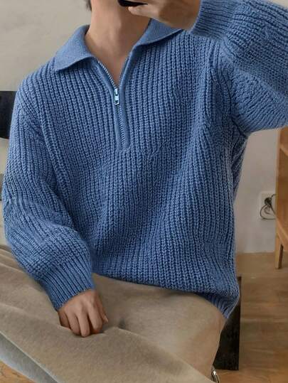 1 pieza Suéter de manga larga de punto minimalista vintage suave, adecuado para el hogar, uso diario, escuela, exteriores y transporte, para niños y adolescentes