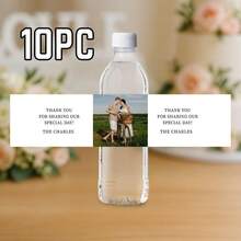 Custom Photo Water Bottle Label-38 Styles,10pcs Personalized Celebration Tags,Personalized DIY Bottle Water Waist Seal Stickers,Personalized Water Bottle Labels For Wedding, Birthday, Baptism , Wedding Thank You Stickers,Christmas Water Bottle Labels Waterproof - Christmas Party Decoration - Holiday Party Decor,For Housewarming,Chic Design - Multicolor - View 15