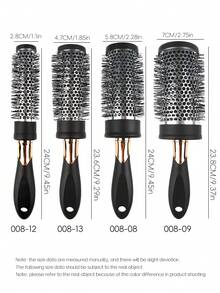 1 件装金色卷发梳 - 专业沙龙造型梳 - 含梳子清洁器 - 防静电耐热铝管造型梳 - 适合返校通勤、户外送礼、派对、返校、旅行度假必备、女士发饰、梳子、发刷、倒梳、造型梳、卷发梳、发刷 - 彩色 - 查看 3