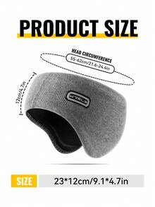 WRELS 1pc Lightweight Foldable Warm Winter Ear Warmer Headband, Thickened Double Layer Ear Warmer Headband, Windproof And Cold-Resistant - Plush Earmuffs - View 3