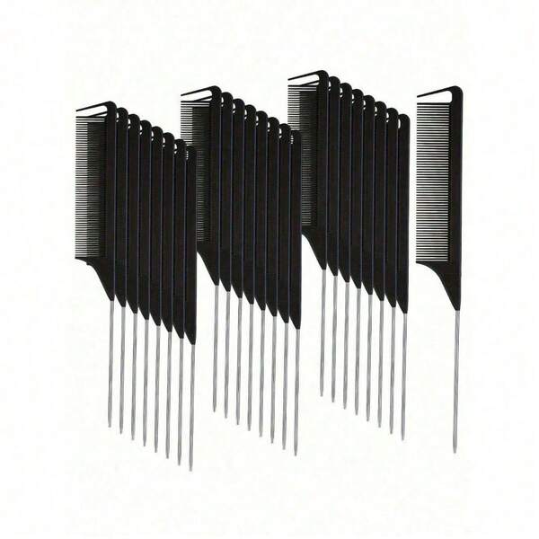 10pcs Hair Coloring Tinting Pointed Tail Comb, Hair Brush, Comb, Hair Tools, Hair Products And Accessories For Barber Salon Beauty Travel Essentials, Hair Styling Kit, Hair Tool Kit, School Stuff, Hair Accessories