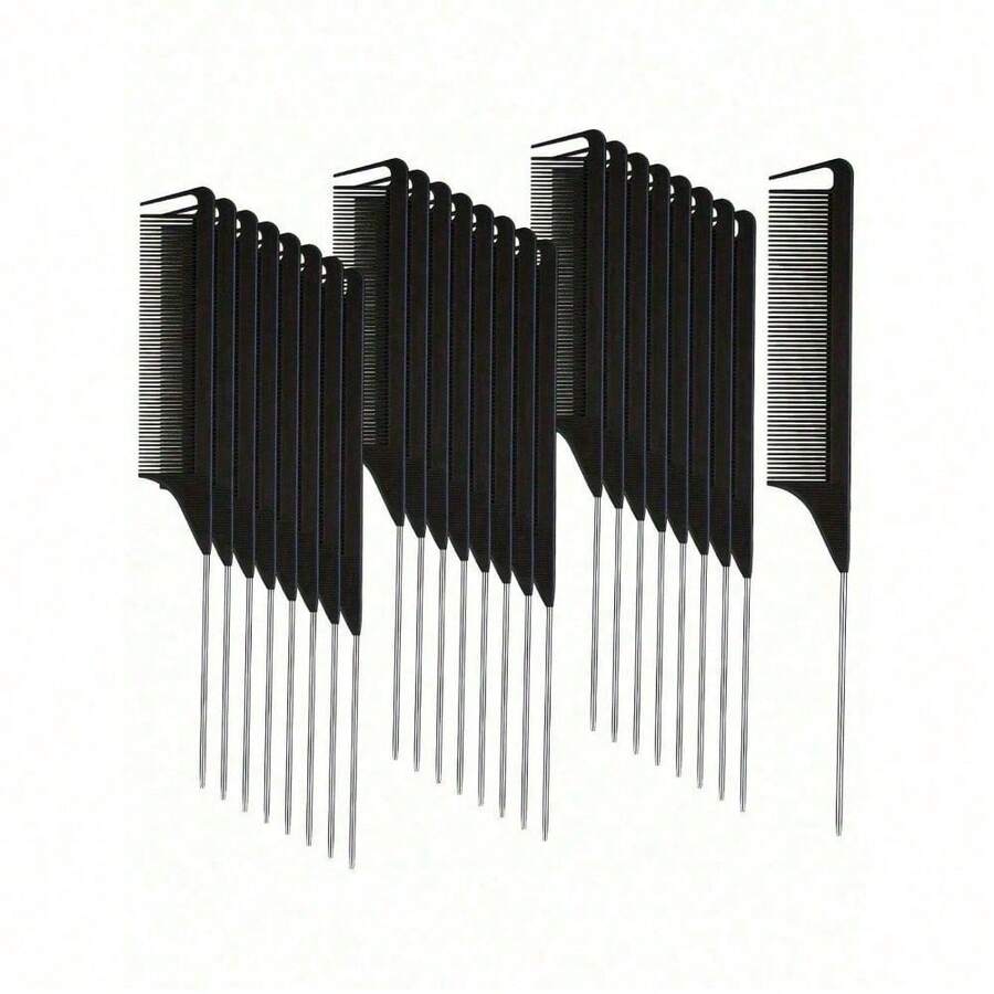 10pcs Hair Coloring Tinting Pointed Tail Comb, Hair Brush, Comb, Hair Tools, Hair Products And Accessories For Barber Salon Beauty Travel Essentials, Hair Styling Kit, Hair Tool Kit, School Stuff, Hair Accessories