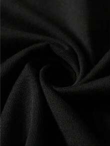 Camicia da uomo con motivo a chiave, vestibilità regular, collo rotondo, maniche corte, tessuto durevole e divertente, in cotone traspirante leggermente elasticizzato, casual estiva a maniche corte - nero - Visualizzare 3