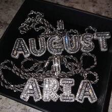 Mặt dây chuyền sáng tạo cá nhân hóa hình chữ cái và số Hip Hop Bling Bling dành cho nam - Đường phèn nhỏ - Xem 9