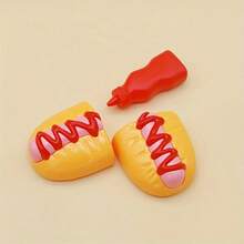 Kitchen Playset, Pretend Delicious Hamburger, Hot Dog, French Fries, Breakfast Set, Cutting Toys, Role Play Food Simulation Toy Set, Random Color Accessories, Great Gift For Holidays