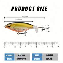 Topline Tackle 1/4 件 6 克/10 克鱼饵带螺旋桨，跳饵，鱼钩，硬饵，摆动软尾渔具，适用于鲶鱼和鲈鱼 - 彩色 - 查看 5