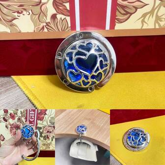 空心可折叠锌合金包钩，便携式手提包挂钩，圣诞节/情人节礼物