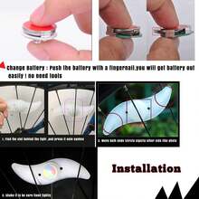 10 Pcs Luces para Radios de Bicicleta,Luz Decorativa de Radios de Bicicleta,3 Modos 4 Colores Diferentes,IP65,Decoración y  para Ciclismo Nocturno,Accesorios para Bicicleta - de colores - Ver 10