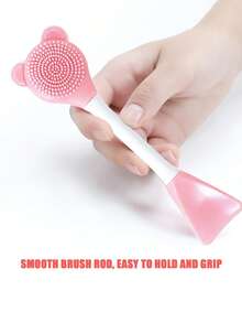 3/4/6件套面部清洁美容按摩工具套装，包含洁面刷、去角质刷、面膜刷、软毛多功能刷、面部刮痧板、滚轮，多种护肤工具组合装 - 彩色 - 查看 5