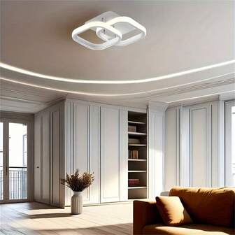 1 st fyrkantig LED-taklampa, kallvit/naturligt ljus/varmvit ultraljus taklampa, infälld LED-takbelysning, lämplig för kök, badrum, hall, vardagsrum