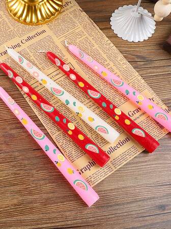 4 st 25 cm nya kreativa långa, avsmalnande ljus, höga ljusstakar med mönstrade och enfärgade alternativ, rökfria, luktfria, lång brinntid ljus lämpliga för familjesammankomster, fester, bröllop, Halloween, jul, påsk, heminredning och speciella tillfällen