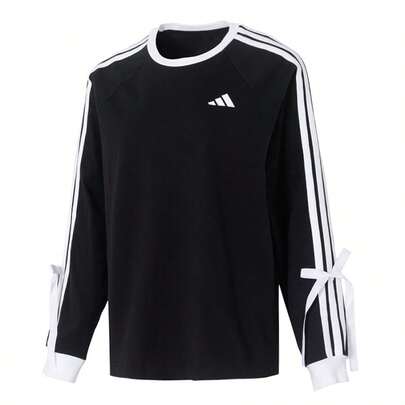 Adidas Camiseta deportiva con detalle de nudo lateral a rayas