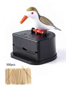 Creative Bird Toothpick Dispenser Stand, Creative Push Type Toothpick Bird Dispenser, Toothpick Holder, Cute And Interesting Kitchen Bird Shaped Toothpick Box, Daily Household Use - Multicolor - View 9