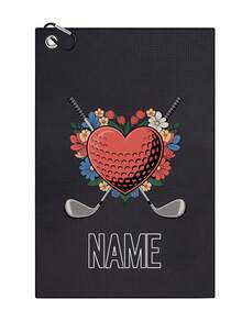 (Text cu model personalizat) Prosop sport de golf Prosop sport imprimat cu nasturi pentru alpinism Prosop sport ultrafin din fibră portabilă cu tijă de ștergere Prosop de yoga Prosop de golf cu pliere triplă