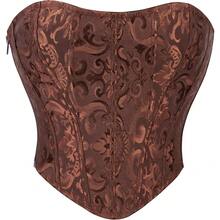 La.Y Fashion Womens Burlesque Lace Underbust Corset Bustier - 白色 - 查看 5
