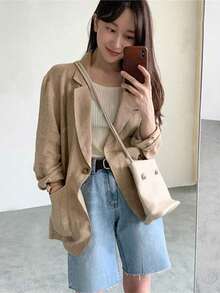 Women Lightweight Jackets - Khaki - View 8