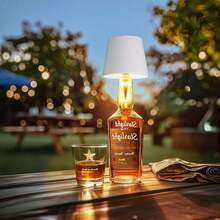 Czgor Luz de tella inalámbrica, 5200 mAh, funciona con batería, pantalla de luz de tella inalámbrica, temperatura de 3 colores, luz de tella de vino regulable para restaurantes, bares (blanco) - Paquete de 2 luces LED RGB blancas - Ver 4