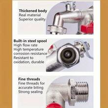 1pc Heavy Duty Outdoor Faucet - Industrial Grade Single Hole Mount With Threads, Corrosion Resistant For Garden, Farm, Patio, Workshop - Compatible With Hose Connectors, Spray Guns - Includes Hardware For Easy Installation, Garden Hose Adapter, Farmland Irrigation Tool, Vintage Design, Sturdy Construction, Threaded Connection, For Home Gardeners