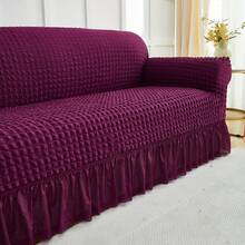 1 Piece  Sofa Cover Elastic Living Room Sofa Cover Pet Anti-Dirty Universal Sofa Protector Home Decoration Sofa Cushion Cover - 深紫色 - 查看 5
