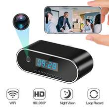 AIACMEA 这款WiFi安防摄像头时钟具备1080P高清夜视、移动侦测报警、循环录像、2.4GHz WiFi、USB供电和锂电池备用功能，支持远程实时查看和警报器报警——易于安装，适用于家庭、办公室、仓库监控。这款便携式智能安防摄像头配备数字时钟显示和2600mAh电池，是室内监控的理想之选。 - 黑色 - 查看 1