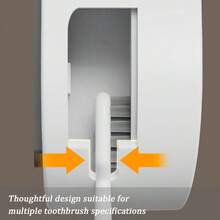 [No Drill, Anti-Mold, Anti-Dust] Smart Toothbrush Sterilizer, Wall-Mounted Storage Rack With 2 Brush Slots, Household Essential, Bathroom Accessory, Easy Installation Without Drilling, Neat Storage, Fashionable, Multiple Colors Available
