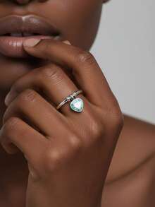 1pc Women's Wedding Ring Pendant, 2.1g S925 Sterling Silver, 1 Carat Moissanite, Bohemian Palace Style, Luxury Engagement/Wedding/Anniversary/Valentine's Day Gift, Comes With Moissanite Certificate And Elegant Gift Box - Silver - View 4