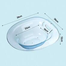 Bao Perineal Sobre El Inodoro Bao De Asiento Sitz Bath Lavabo De Perineal Sobre El Inodoro Para Cuidado Posparto Mujeres Embarazadas Ancianos Alivio De Hemorroides Azul transparente - Azul transparente - Ver 7