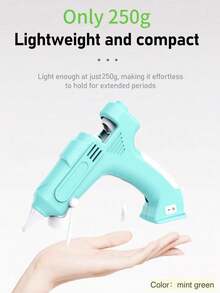 Pistola de silicona inalámbrica, pistola de silicona recargable por USB con 20 barras de silicona, kit de pistola de silicona rosa portátil de precalentamiento rápido para manualidades, artesanía, bricolaje, decoraciones y regalos de Navidad