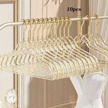 5 peças/conjunto de cabides de acrílico dourados da moda