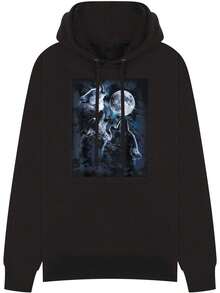 Men Zip-Up Hoodies - 黑色 - 查看 3