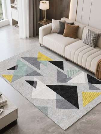 Elegant geometriskt mönster inomhusmatta, ny kort plyschig pärlsammetsmaterial inomhusmatta, vardagsrumsmatta, soffmatta, sovrumsmatta, halkfri sängmatta, matsalsmatta, kontorsstolsmatta, entrédörrmatta, picknickfilt för utomhusbruk, campingmatta för utomhusbruk